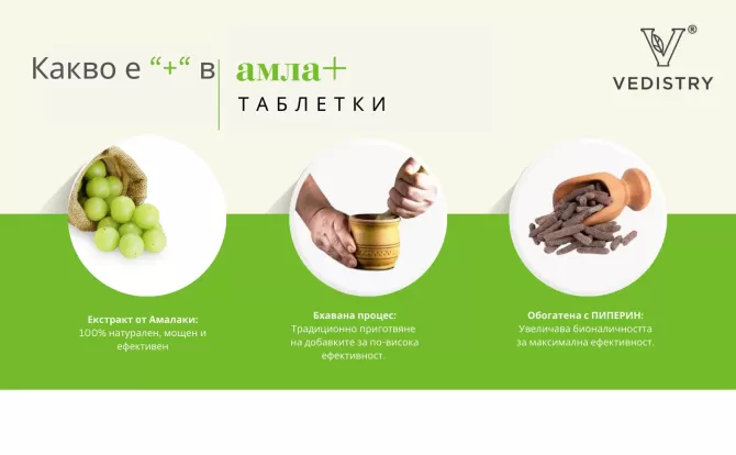 2+1 FREE Amla + (Amalaki + Long Pepper), Vedistry, 60 tabs