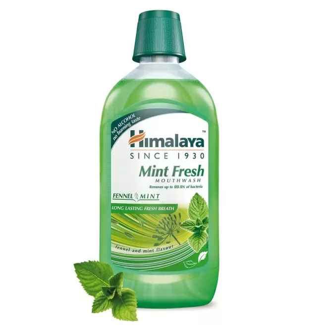 Освежаваща вода за уста с Мента, Himalaya Wellness, 450 ml