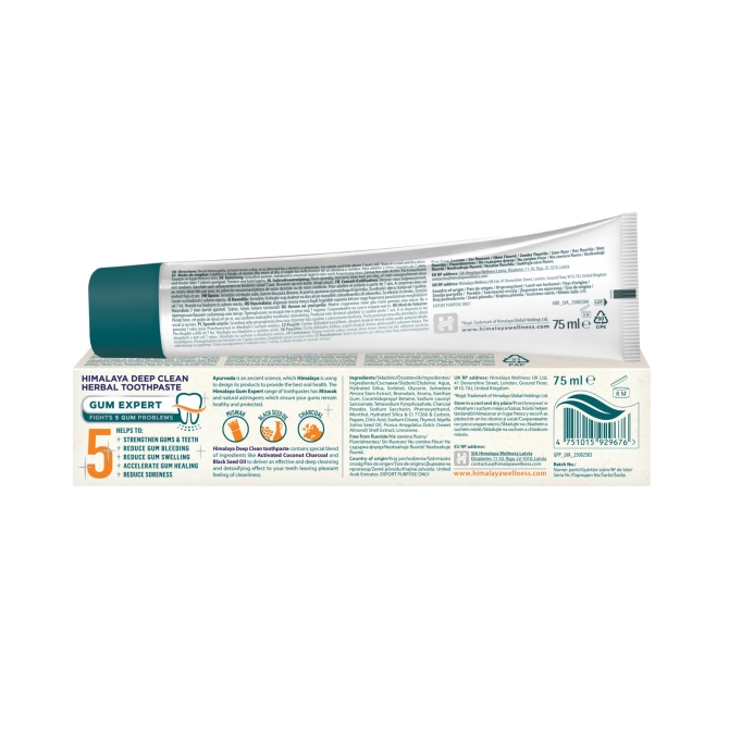 Deep Clean Herbal Toothpaste, Himalaya Wellness, 75 ml