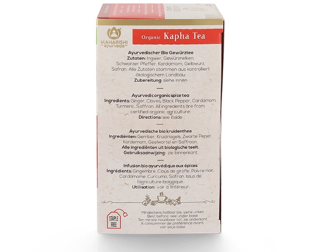 Kapha Tea Organic, Maharishi Ayurveda, 15 bags, 22,5 g