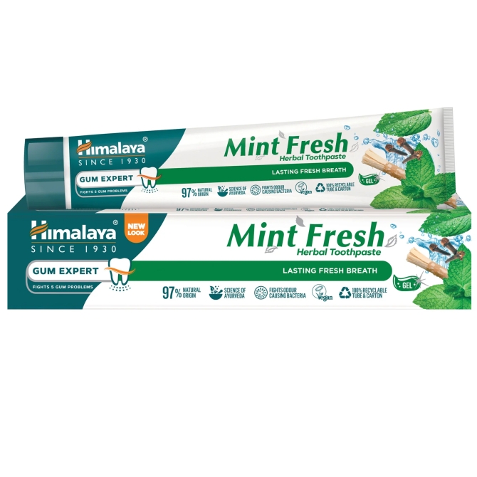 Mint Fresh Herbal Toothpaste, Himalaya Wellness, 75 ml