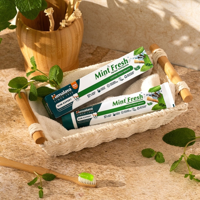Mint Fresh Herbal Toothpaste, Himalaya Wellness, 75 ml