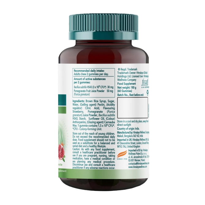 Хелти Гът (За здрави черва), 60 желирани таблетки (с аромат на ягода), Himalaya Wellness