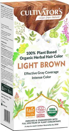 Био билкова боя за коса -светло кафяво  - Cultivator's, 100 g