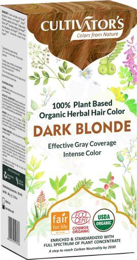 Био билкова боя за коса - тъмнорусо- Cultivator's, 100 g
