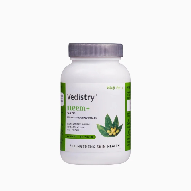 Neem + (Neem + Long Pepper), Vedistry, 60 tabs