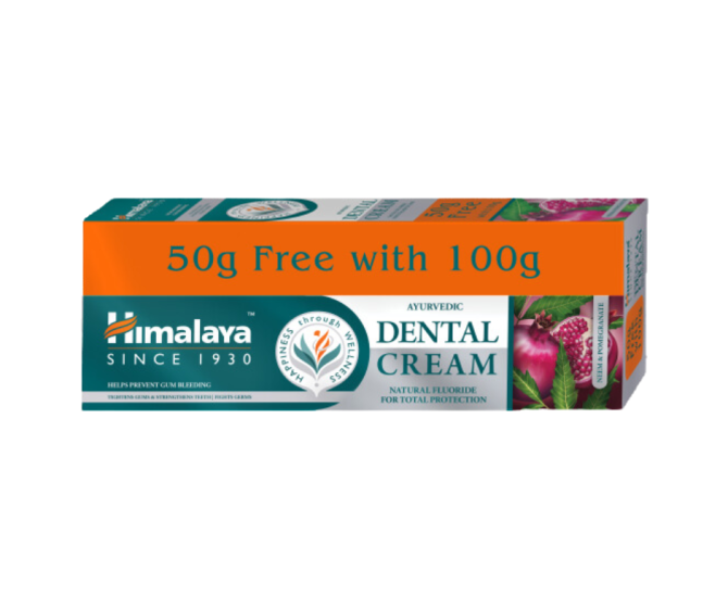 Билкова паста за зъби, Himalaya Wellness,DENTAL CREAM, 100+50 g