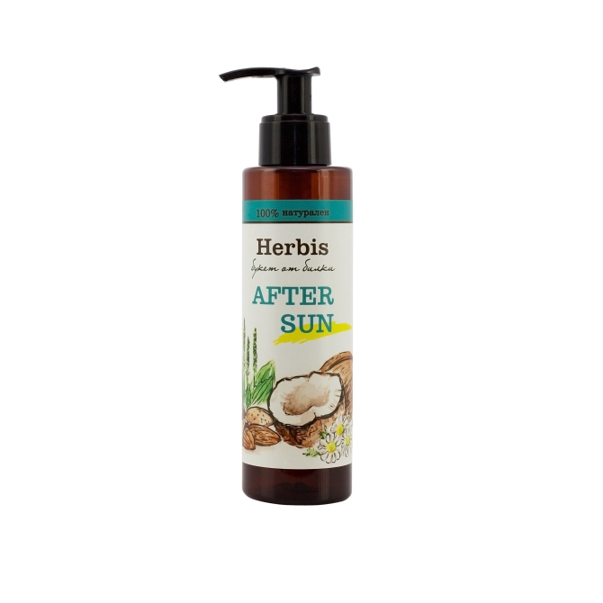 Успокояващо мляко  за след слънце с кокос, Herbis, 200 ml