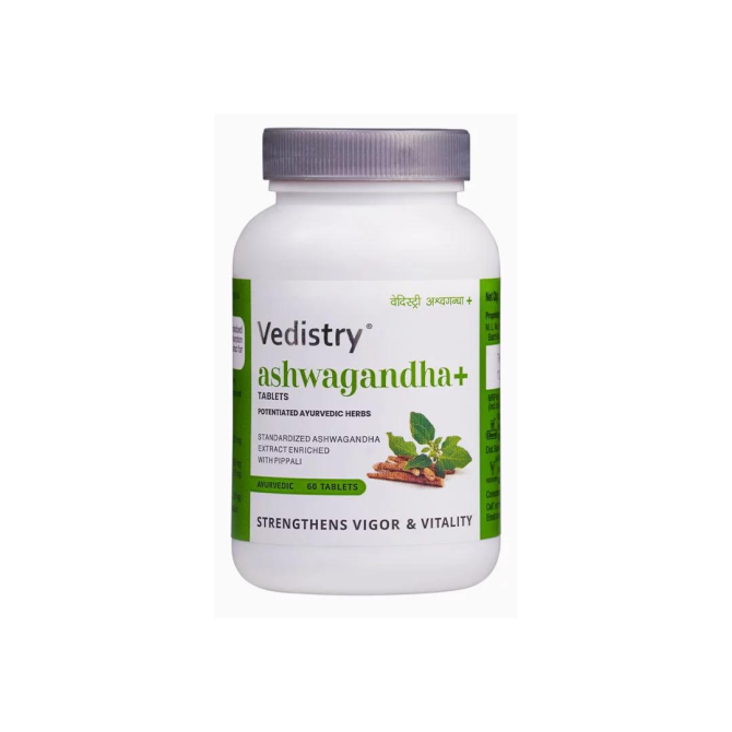 BUY 1, TAKE 1 FREE Ashwagandha Plus (Ashwagandha + Long Pepper), Vedistry, 60 tabs