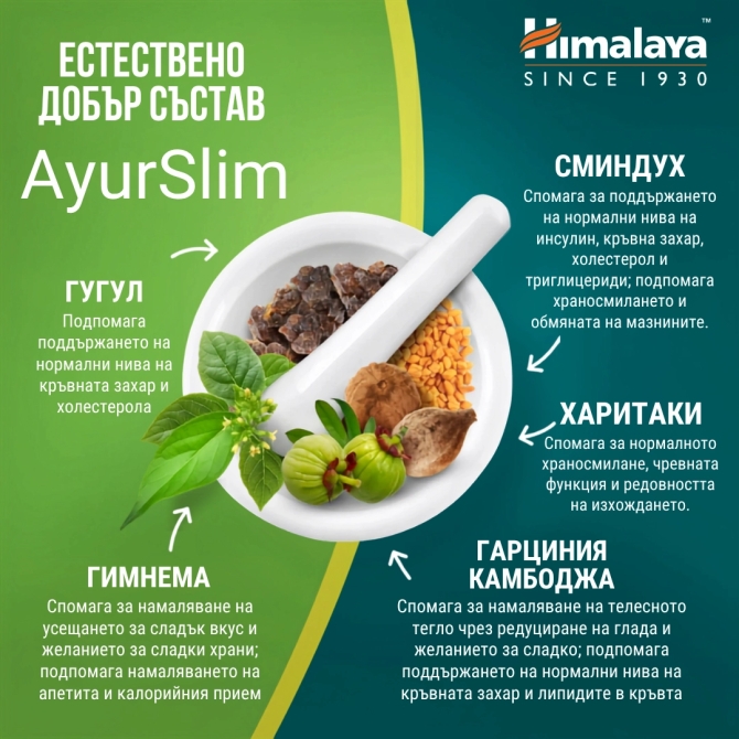 Ayurslim, Himalaya Wellness, 60 caps