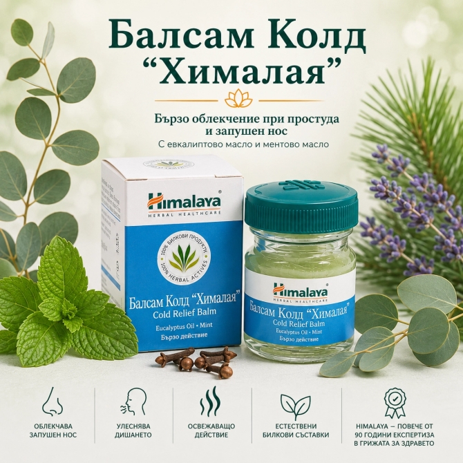 Cold Relief Balm, Himalaya Wellness, 10 g