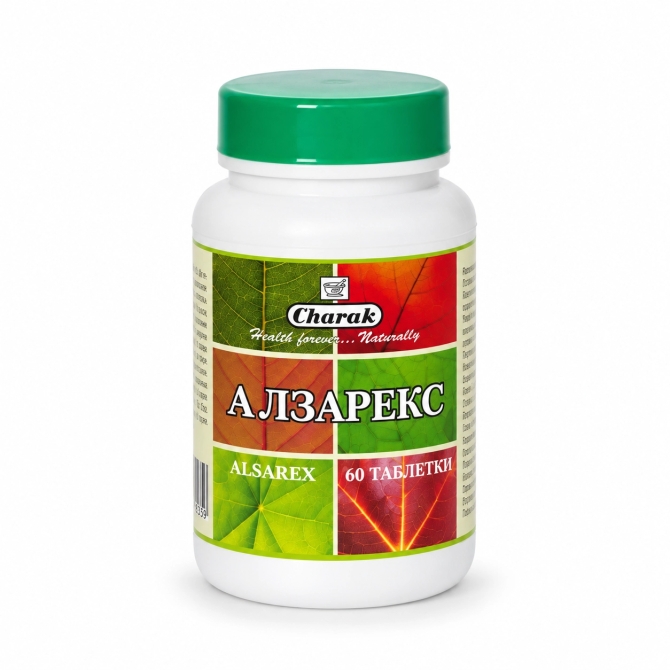 Алзарекс - При язва и киселини, Charak Pharma, 60 таблетки